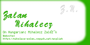 zalan mihalecz business card